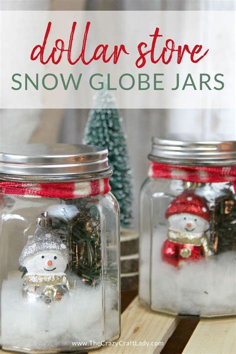 Snow Globe Jars Dollar Tree