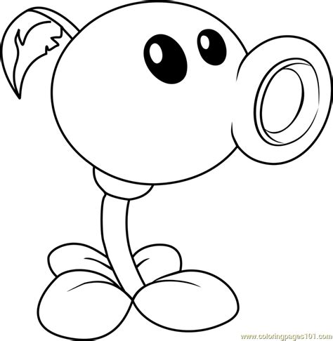 Snow Pea Fire Peashooter Plants Vs Zombies Coloring Pages