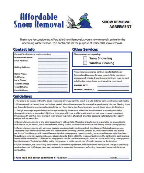20+ Snow Plowing Contract Templates Google Docs, PDF, Word, Apple
