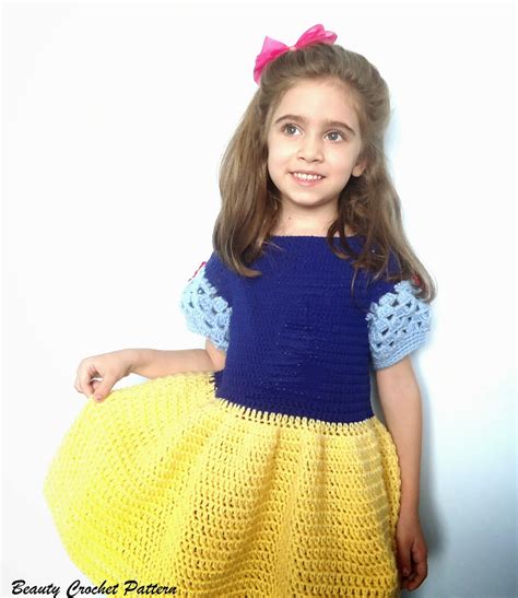 snow white crochet dress pattern