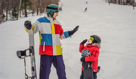 snowboard instructor teaching