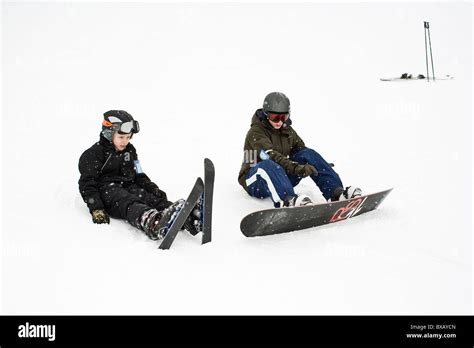 Snowboard Ski Sitting