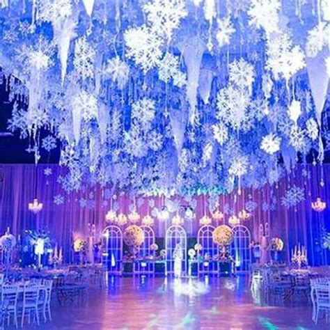 10 Winter Wedding Centerpieces Snowflake Theme. 70.00, via Etsy