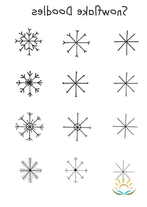 Snowflake Doodles Printable Free