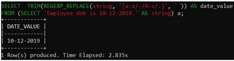 snowflake extract date from string