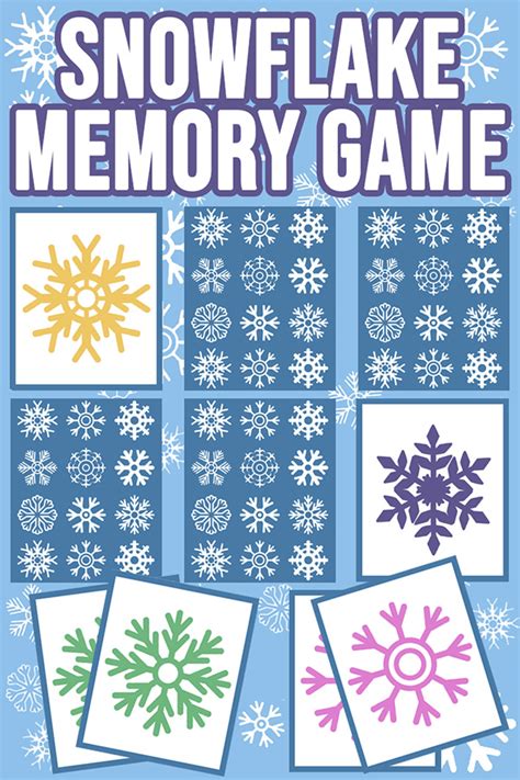 Snowflake Memory Game Printable
