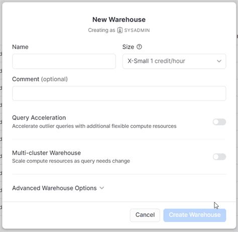 Snowflake Set Warehouse Size