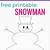 snowman card template free printable