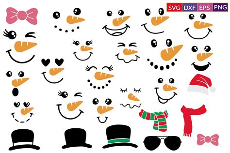 Get Creative with Snowman Face SVG: Perfect for Festive DIY Crafts!