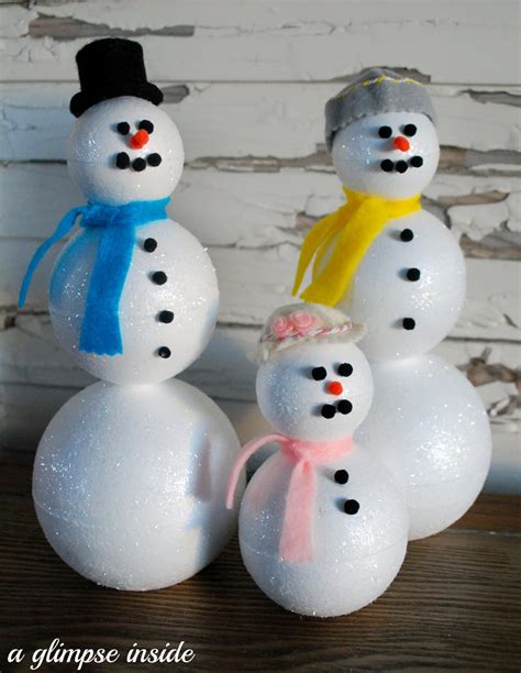 snowman family ornament craft