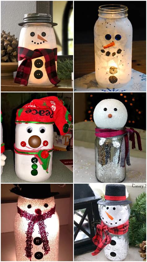 snowman jar craft