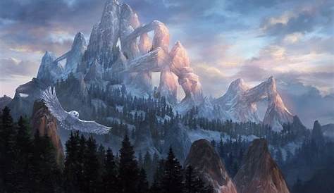 snowy mountains concept art - Google Search Landscape Concept, Fantasy