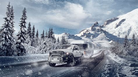 Snowy Truck Wallpaper