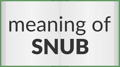 snubbed meaning in chinese