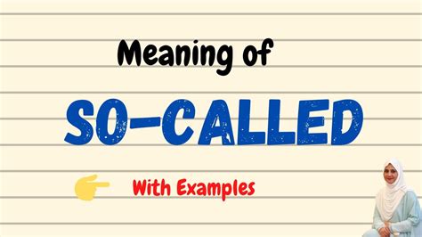 so called meaning in malayalam with example