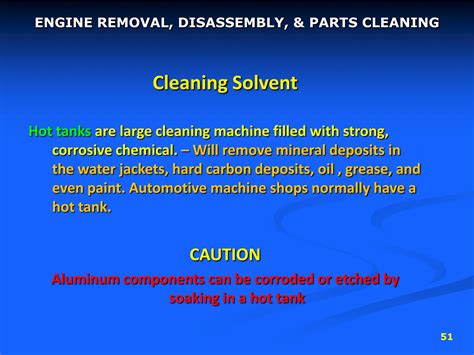 Soaking Engine Parts