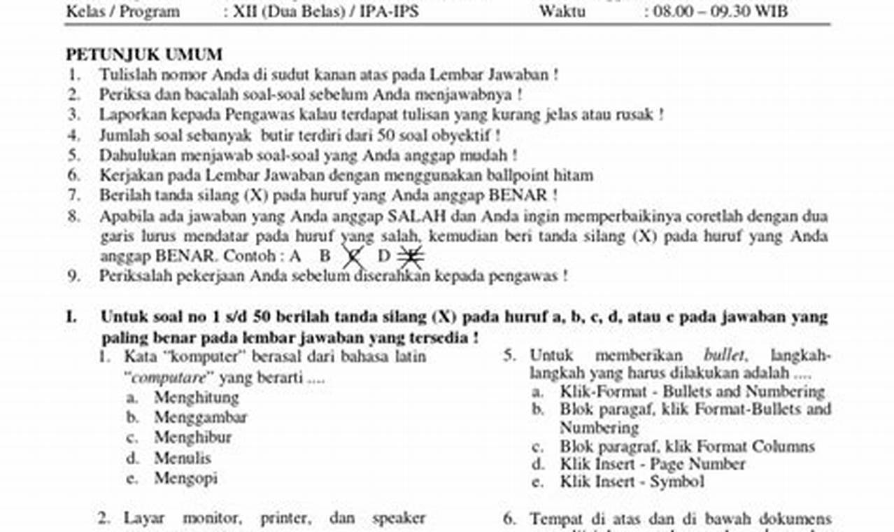 Rahasia Sukses Ujian Bahasa Indonesia SMA: Kunci Jawaban dan Strategi Jitu