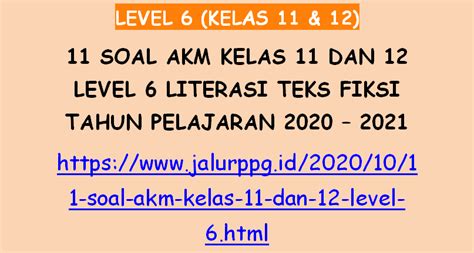 soal akm sd kelas 11 dan 12