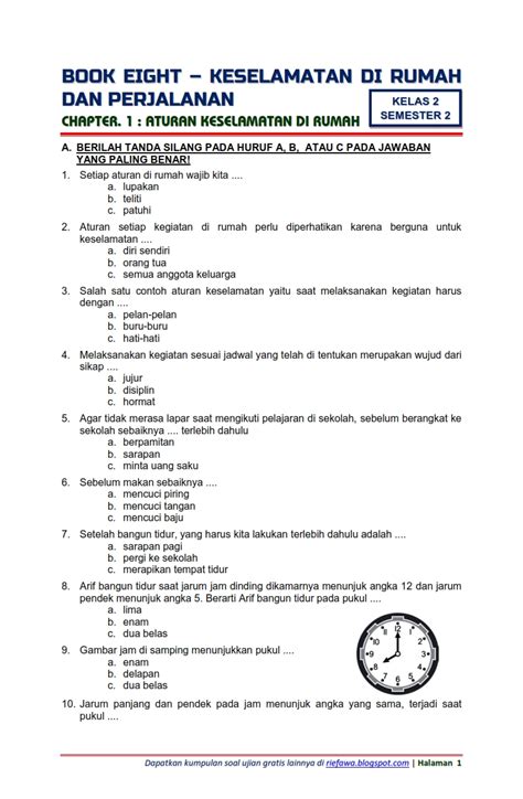 Soal Latihan Tema 3 Kelas 2 Indonesia