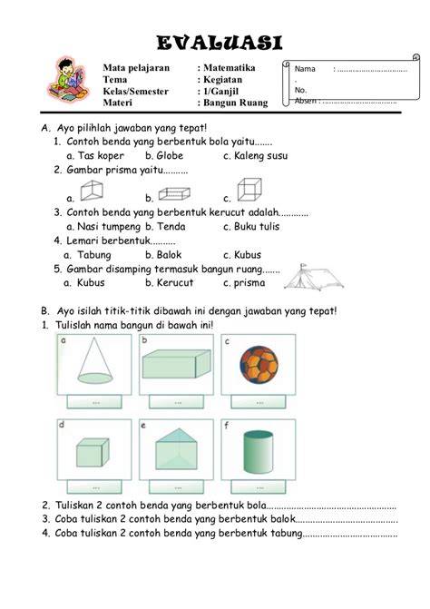 soal matematika kelas 5 sd bangun ruang