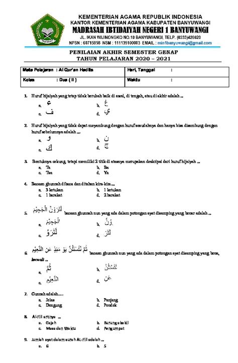 Belajar dengan Qurdis di Kelas 2 Semester 2