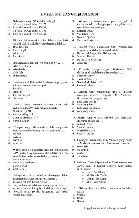 soal uas ski kelas 7 semester 1