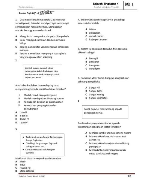 soalan peperiksaan sejarah tingkatan 4 pdf