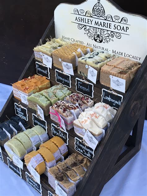 Bath salt, soap display at our soap boutique in historic Hot Springs