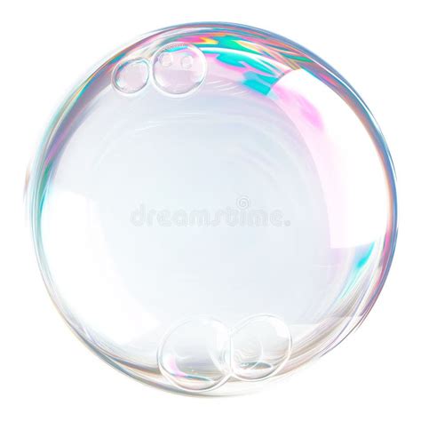 Captivating Soap Bubble on Clean White Background: An Aesthetically Pleasing Experience