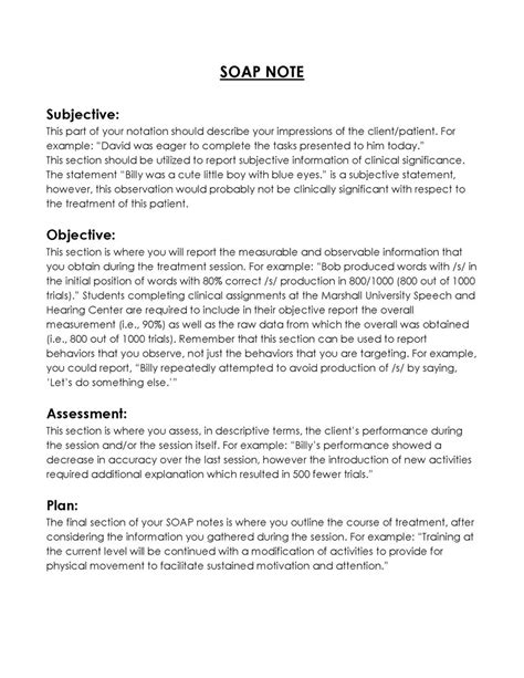 Soap Notes Examples Quizlet