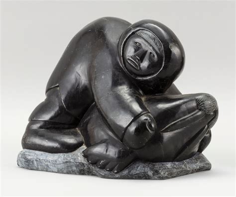 Soapstone Carving Eskimo Hunter
