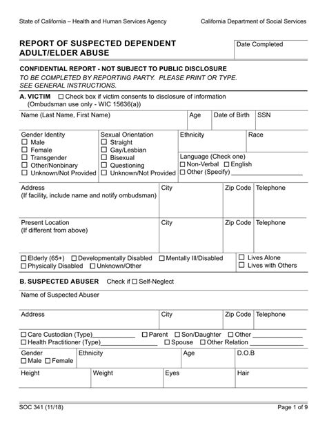 Soc 341 Printable Form