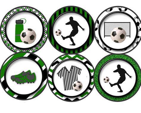 Soccer Cupcake Topper Printable