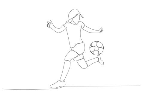 Soccer Player Juggling Drawing