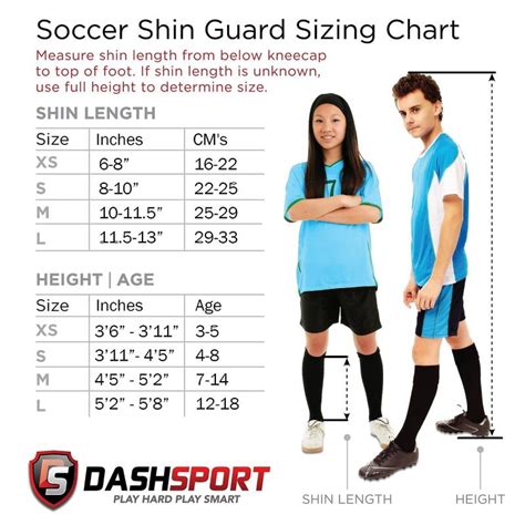 Soccer Shin Guards Size Guide