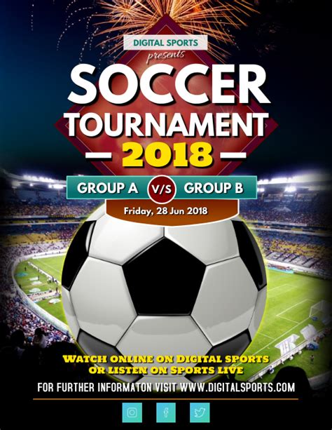 soccer tournament poster design