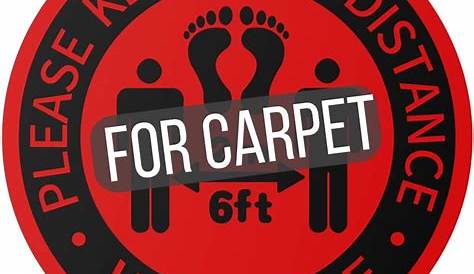 Social Distancing Floor Decals for Carpet / 6 Feet Notice Etsy
