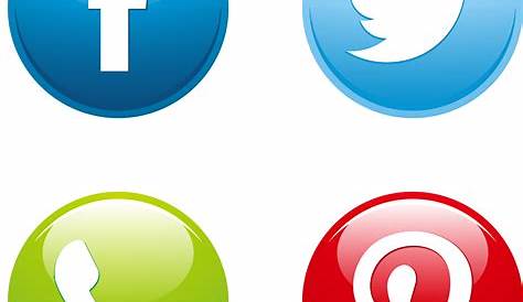 Flat Social Media Icons Png Transparent Background Social - Clip Art