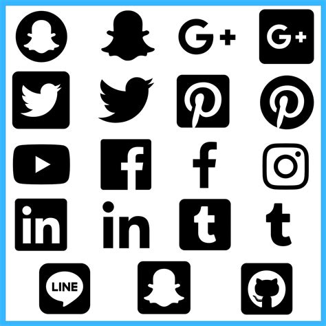 Social Media Icons Png Transparent Background Library of social media
