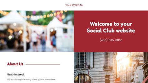 social club website template
