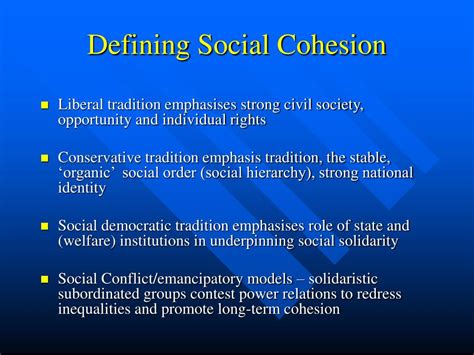 social cohesion meaning in urdu with example