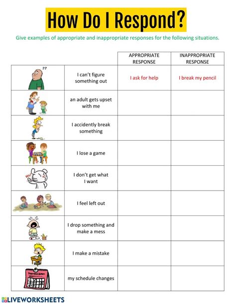 social emotional learning worksheet