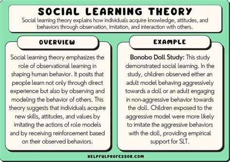 social learning theory definition and examples