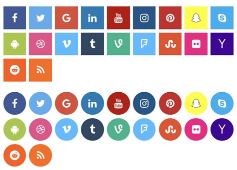 social media icons bootstrap w3schools