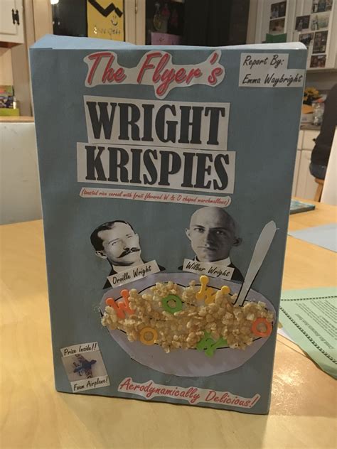 social studies cereal box project