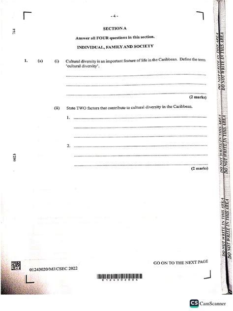 Social Studies Cxc Paper