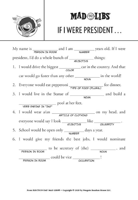 Social Studies Madlib Printable