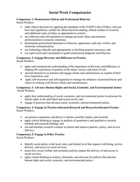Social Work Competency 7 Examples