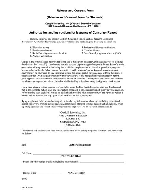 social work consent form template