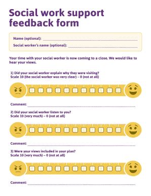 social work feedback form template